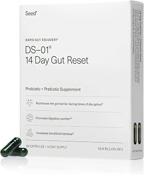 Seed 14 Day Gut Reset - Prebiotic and Probiotic for Women & Men - Digestive Health, Gut Health, Rapid Gut Recovery, Bloating & Constipation Relief - Vegan & Shelf-Stable - 28 Capsules 14-Day Supply