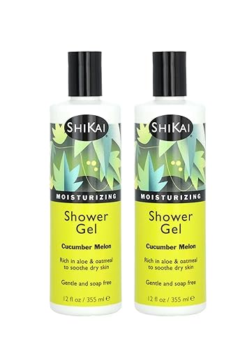 ShiKai Gel de ducha hidratante - Pepino/Melón, 12 onzas (paquete de 2)