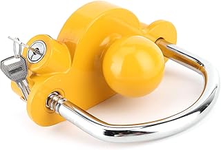Acoplador de Bola de Reboque, 2 Engate de Trava de Reboque com Trava Anti Roubo Chaves Universais Trava de Reboque Ajustável Anticorrosão de Ferro para Acessórios de Motocicleta, Bicicleta