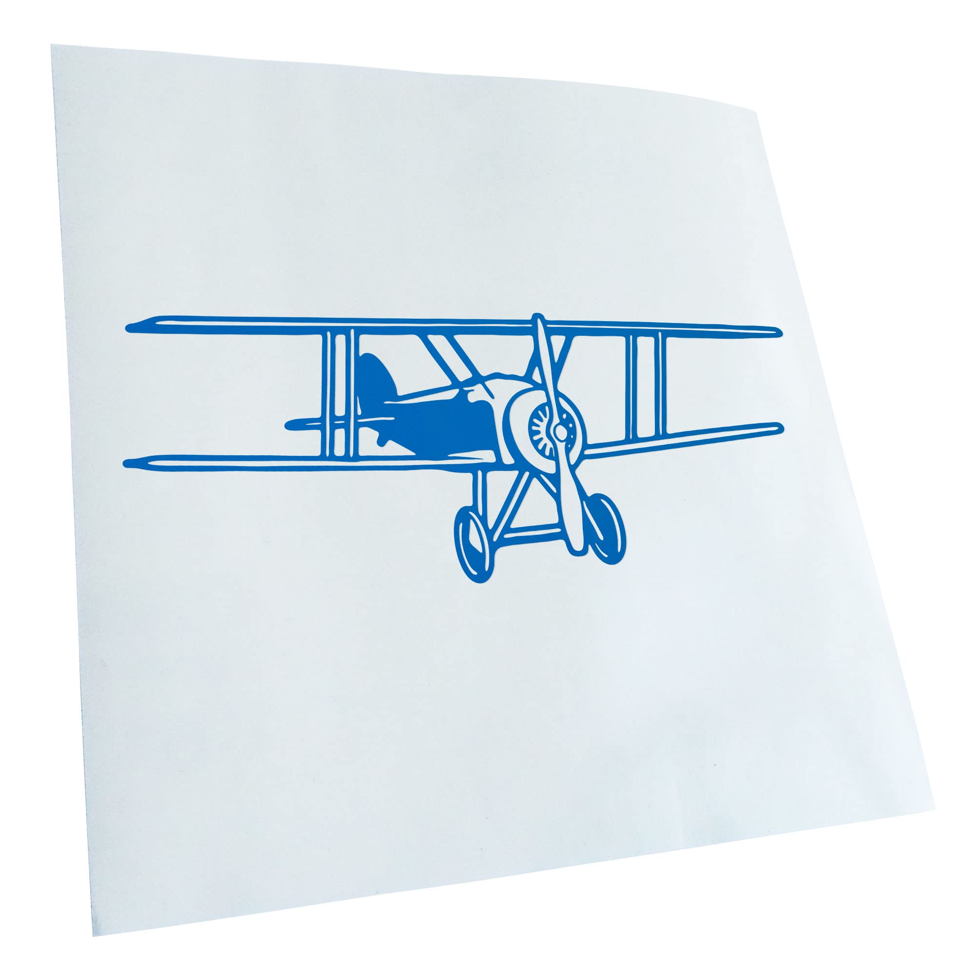 Kiwistar - Car Sticker - Blue - 24 x 10 cm Double Decker Aeroplane Sticker for Car, Laptop, Bicycle, Truck, Motorcycle Multicoloured JDM Decal Racing