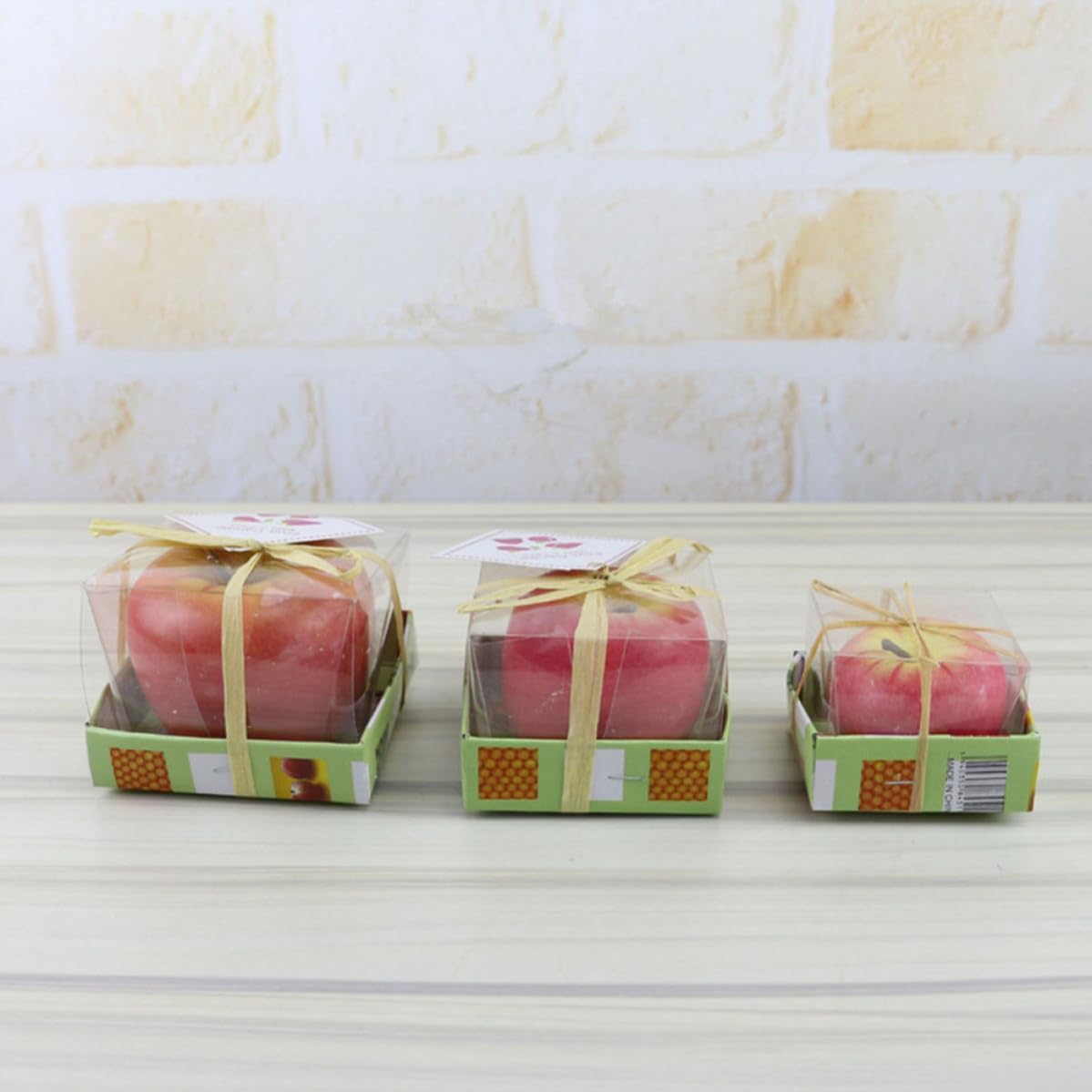 6pcs Xmas Imitation Fruit Wax Candle Ornament