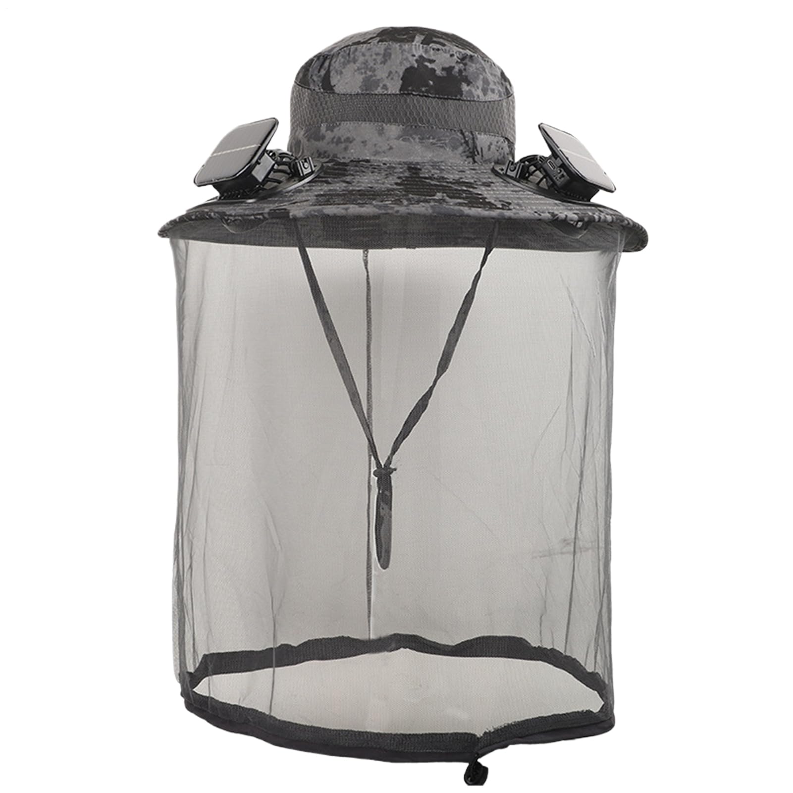 Cappello a Tesa Larga con Ventola Solare UPF50+ copricapo solare con rete | Cappello da Pesca per Esterni per Spiaggia Viaggi Escursionismo Campeggio Sport Uomini Donne
