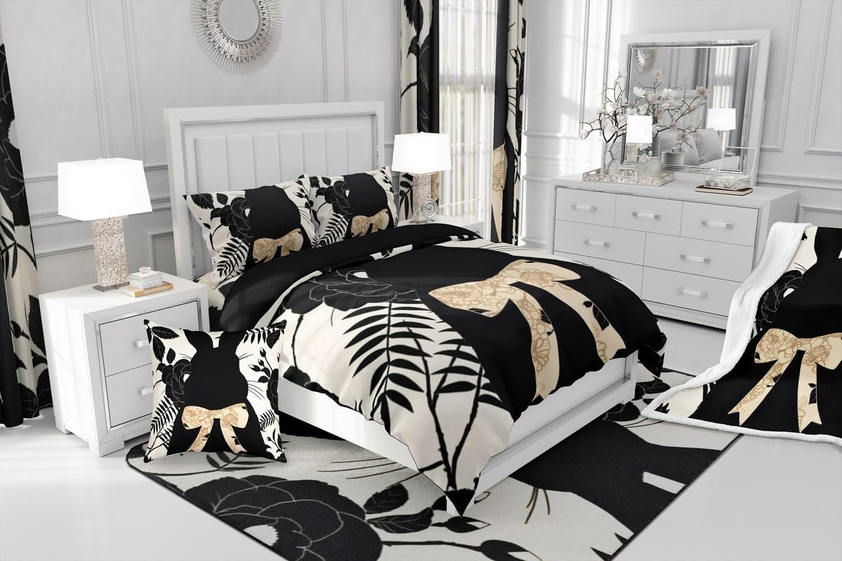 jejeloiu Cute Bunny Bedspread Happy Easter Coverlet Set for Kids Boys Girls Cartoon Rabbit Quilted Pet Animal Quilted Coverlet Bedroom Collection 2Pcs Twin Size