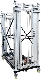 Generic Steel Electric Lifting Scaffold - Heavy Duty Foldable Platform Tower Construction Lift Loader Elevator With Swivel Casters