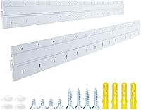 Vista 16 de Colgador de Cuadros con Riel Francés, Colgador Z de Aluminio Entrelazado Kit de Herrajes de Montaje en Pared Clips en Z para Colgar Pinturas