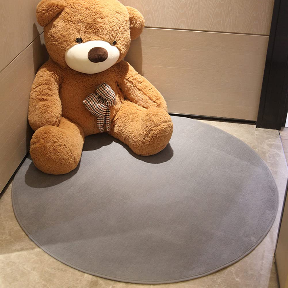 Yanman Chair Mat Office Protector for Hardwood Floors, Low Pile Non Slip Multi-Purpose Plush Desk Chair Mat Rug,Soft Durable Carpet Mat,Round Home