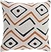 Surya Nairobi Down Fill 22" Square Pillow in Red and Black