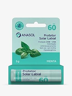 Protetor Solar Labial FPS 60 Menta 5g - Anasol