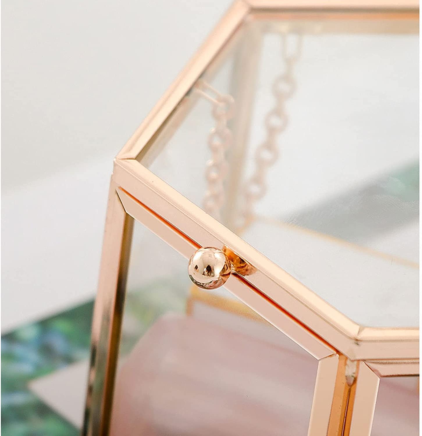 Organizer na Biżuterię Szklane Pudełko Z Biżuterią Vintage Geometryczny Wyświetlacz Biżuterii Organizer Case Home Ozdobne Do Przechowywania Pierścionek Bibelotami Kolczyk Etui do Przechowywania