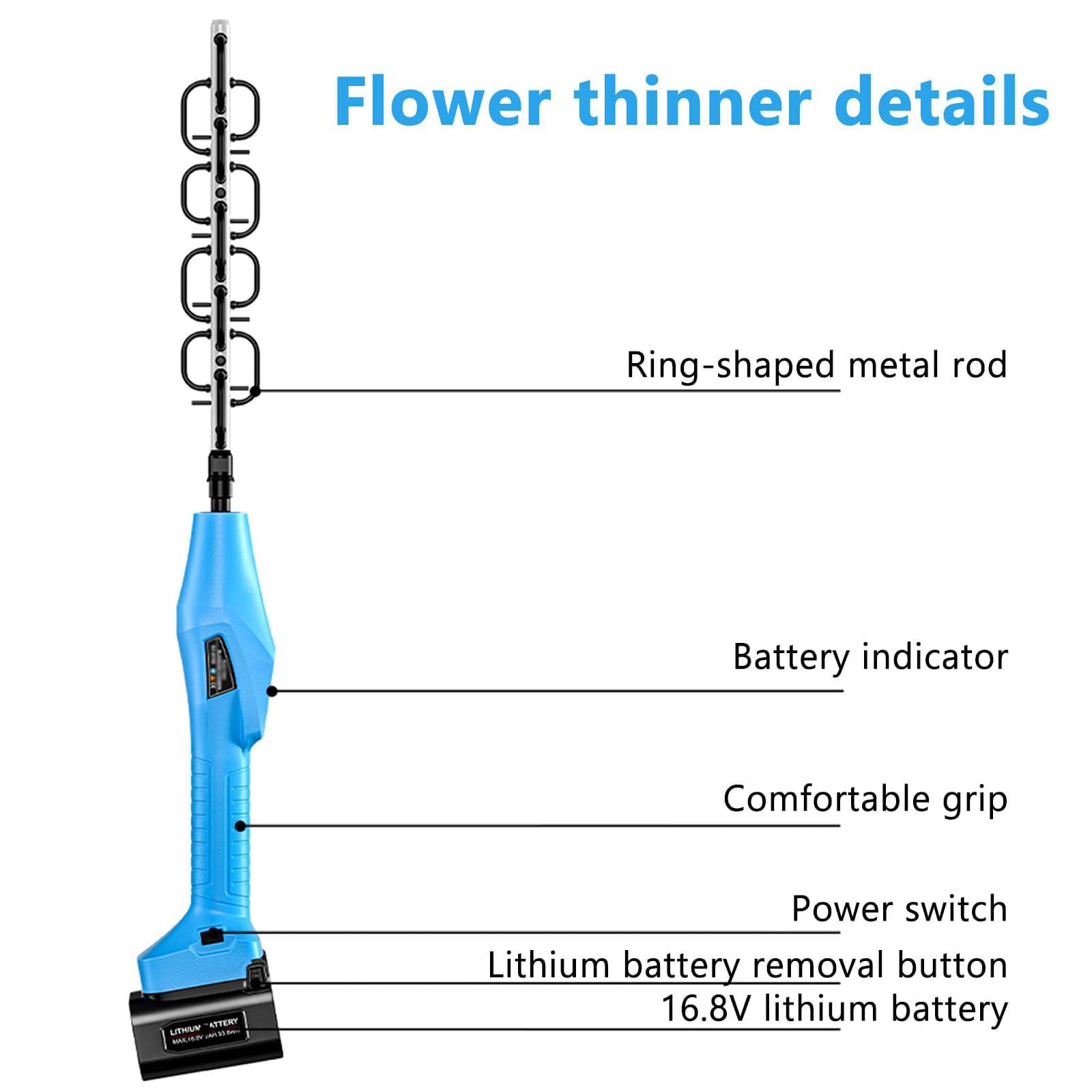 Máquina de podar eléctrica con velocidad ajustable, función de avance y retroceso, fácil corte de flores y brotes para el cuidado de árboles de huerto