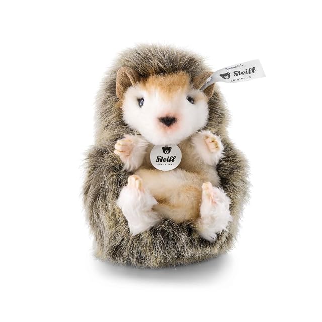 Foto 8 de 8 de Steiff Peluche Erizo bebé Joggi, Peluche Adorable con Ojos de plástico, Peluche 10 cm, marrón, 070587