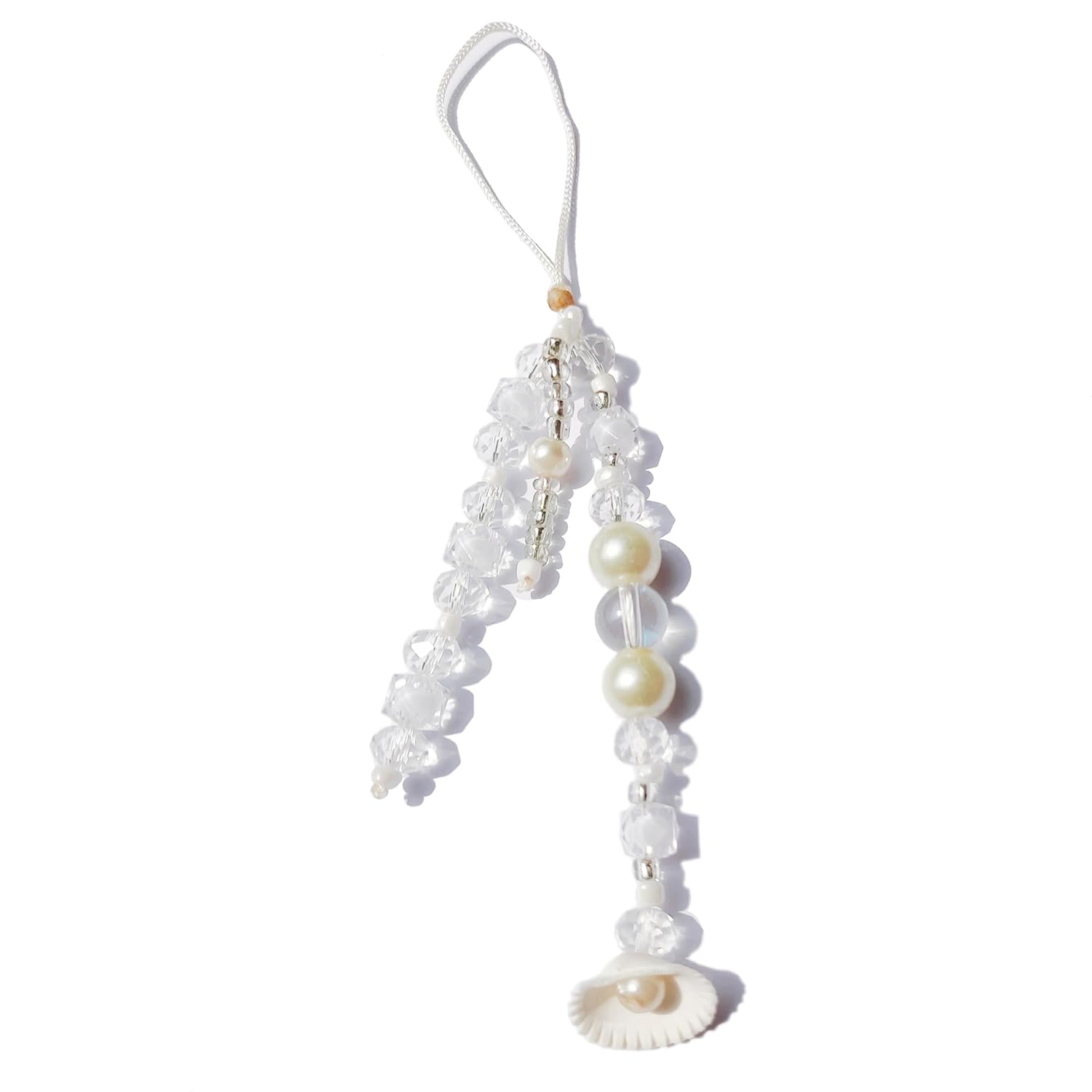DearME Love yourself White Natural Seashell Phone Charm Aesthetic Handmade Lanyard With Clear Crystal And Acrylic Beads For Men, Women, Boys, Girls, And Gender Neutral DearME Love yourself White Natural Seashell Phone Charm Aesthetic Handmade Lanyard With Clear Crystal And Acrylic Beads For Men, Women, Boys, Girls, And Gender Neutral