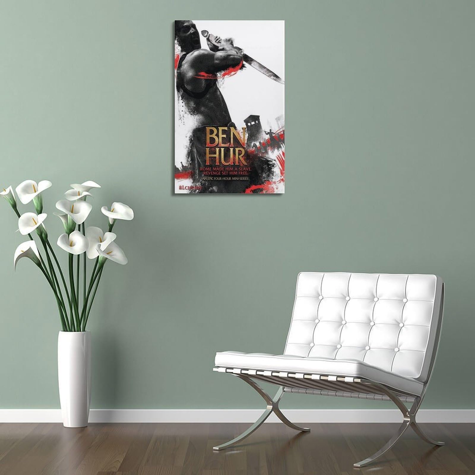 Poster Toile Ben-Hur 40x60 Cm - Décoration Murale Cinéma, Impression Haute Qualité Jet D'encre - Pour Chambre, Salon, Bureau