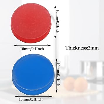60Pcs Universal Acrylic Hot and Cold Signs Faucet Index Buttons Sticker(10mm/0.4Inch)