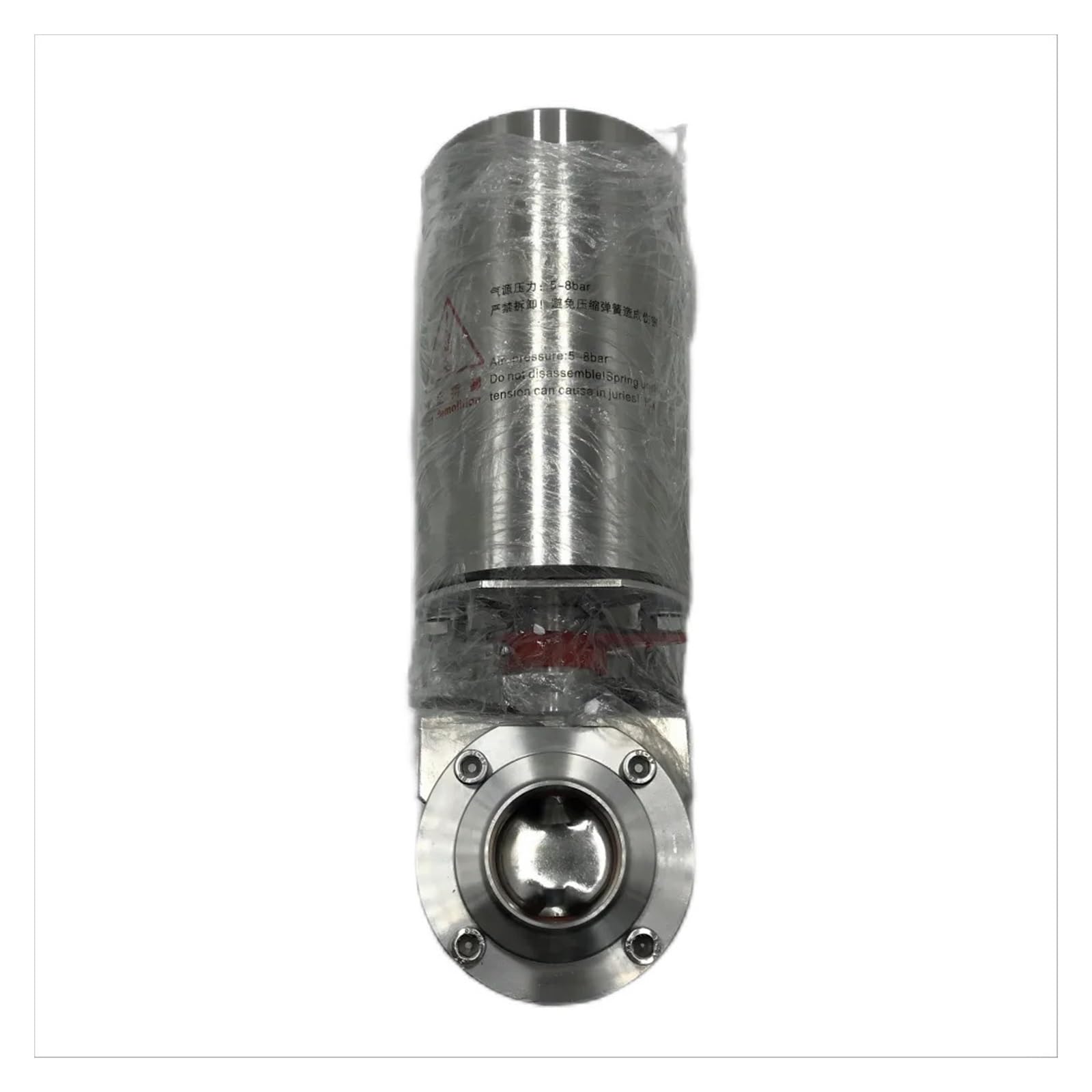 2"" Stainless Steel 316 Welding OD 51mm Pneumatic Butterfly Valve Actuator Single Acting