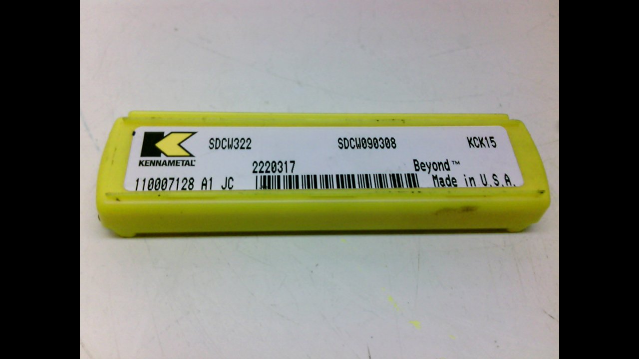 Kennametal Sdcw322 - Pack of 5 - Carbide Insert, Milling Insert, Sdcw322 - Pack of 5 -