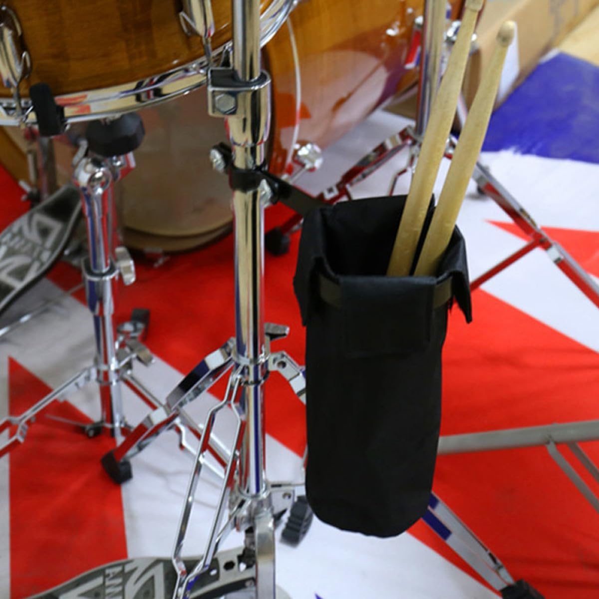 Drumstick Bag Portable Drum Stick Case Black Drumstick Pouch Thickened Drummer Bag Instrument Supply Storage and Percussion Mallets