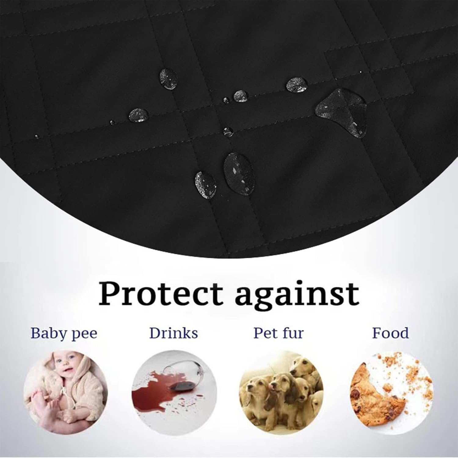 review Waterproof Dog Bed Covers for Couch Protection, Water-Resistant Soft Dog Pet Blanket Anti-Slip Dog Blanket for Bed, for Furniture Bed Couch Sofa (Black,52x82inch)