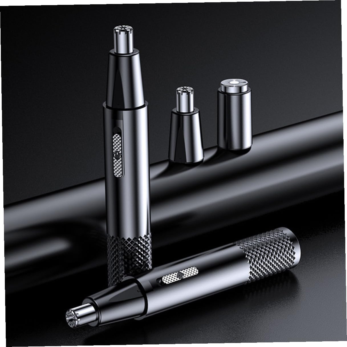 Electric Nose Hair Trimmer for Men and Women Portable Black PVC Hair Clippers for Trimming Ear Roots and Eyebrows Personal Grooming Tool