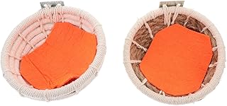 BCOATH 2 Pçs Ninho De Pássaro Periquito Pardal Ninho De Papagaio Ninho De Pombo Pássaros Cabana Tecelagem Ninho De Pássaros Escotilha De Pássaros Acessórios Corda Corda Ninho De Canário