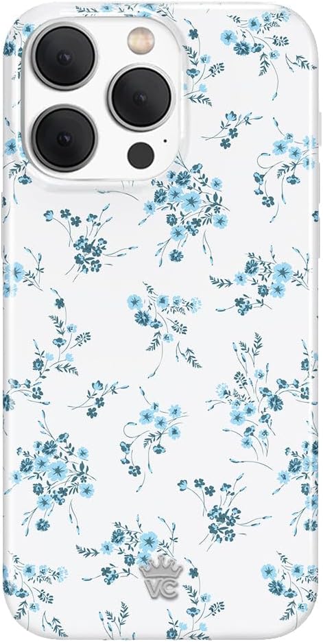 VELVET CAVIAR for iPhone 15 Pro Max Case Coquette Flowers - Compatible with MagSafe - 10ft Drop Tested - French Blue Floral