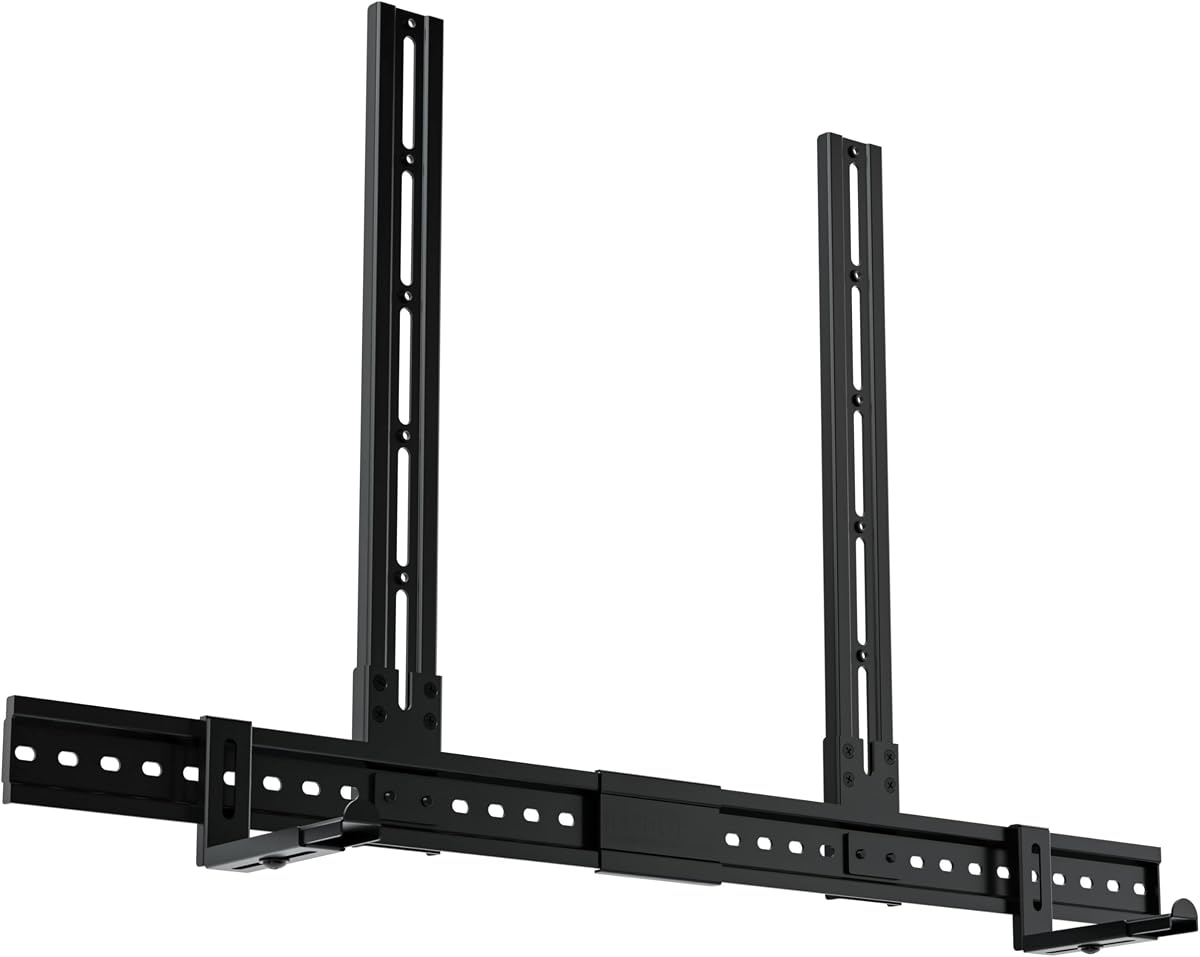 XL Soundbar Mount for Speakers up to 20lbs – Attaches to TVs up to 86” or Wood Studs 16-24”– Universal Design & 2.6” Extension for Dolby Atmos – Easy DIY Install w/ Included Hardware
