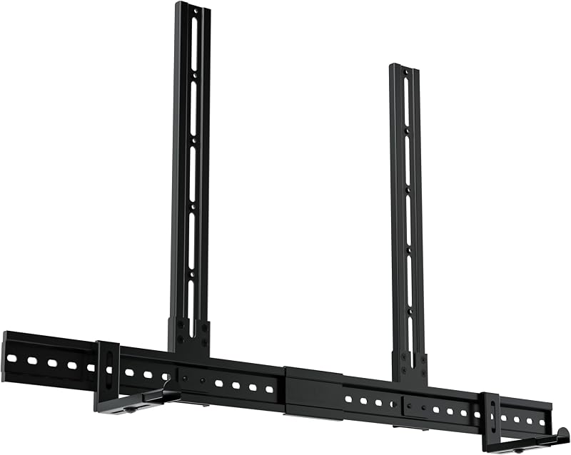 XL Soundbar Mount for Speakers up to 20lbs – Attaches to TVs up to 86” or Wood Studs 16-24”– Universal Design & 2.6” Extension for Dolby Atmos – Easy DIY Install w/ Included Hardware