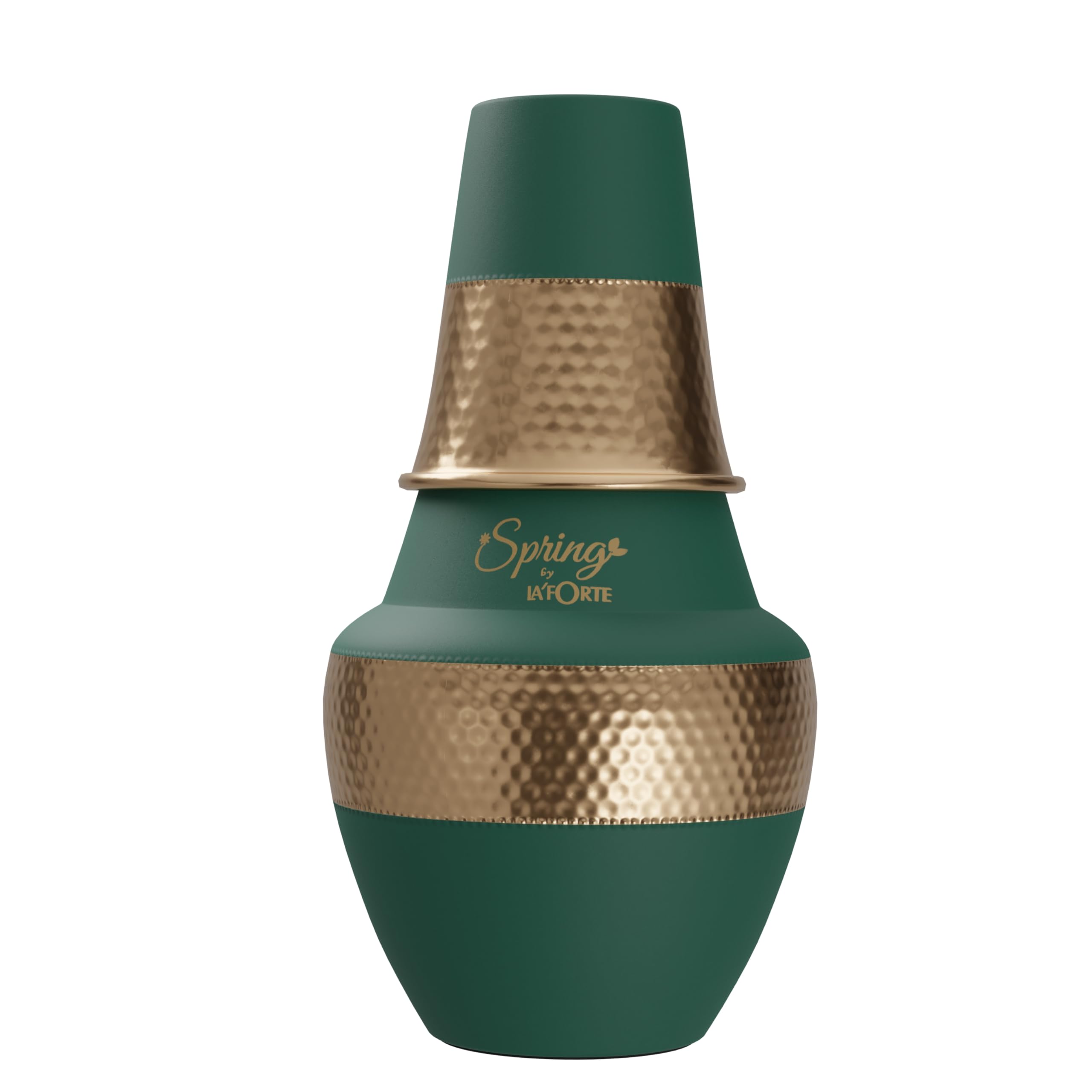 La Forte Pure Copper Hammered Design Pitcher and Bedside Carafe, Lid can be Used as Glass for Drinking (1.4 LTR) Venus Jar Sea Green… (B0B4XW1F84) Amazon Price History, Amazon Price Tracker