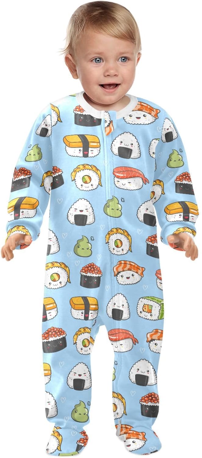 vvfelixl Funny Cows Milk Baby Sleepers For Girl Boys Newborn Baby Play One-Piece Footies For 0-24 Months