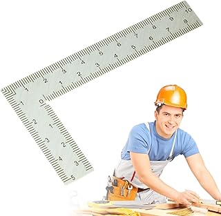 Square Edge Ruler, Square Ruler, Metal Measuring Square, Stainless Steel Framing Tools, Double-Sided Square Rulers Measuring Tool 90 Degree High Precision for Making Layouts Carpenter Roofing