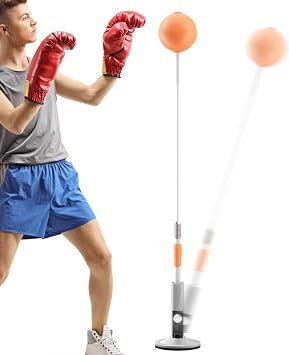 Reflex Punching Bag - Boxing Reflex Ball, Freestanding Sandbag | Boxing Gear Sports Trainer with Stand, Standing Sandbag, Hand Eye Coordination Workout Kit, Speed Bag for Home Gym