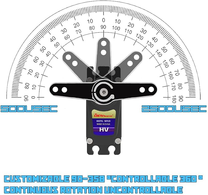 Servo digital RC 70KG torque metal IP68 180° GX3270BLS miniatura 3