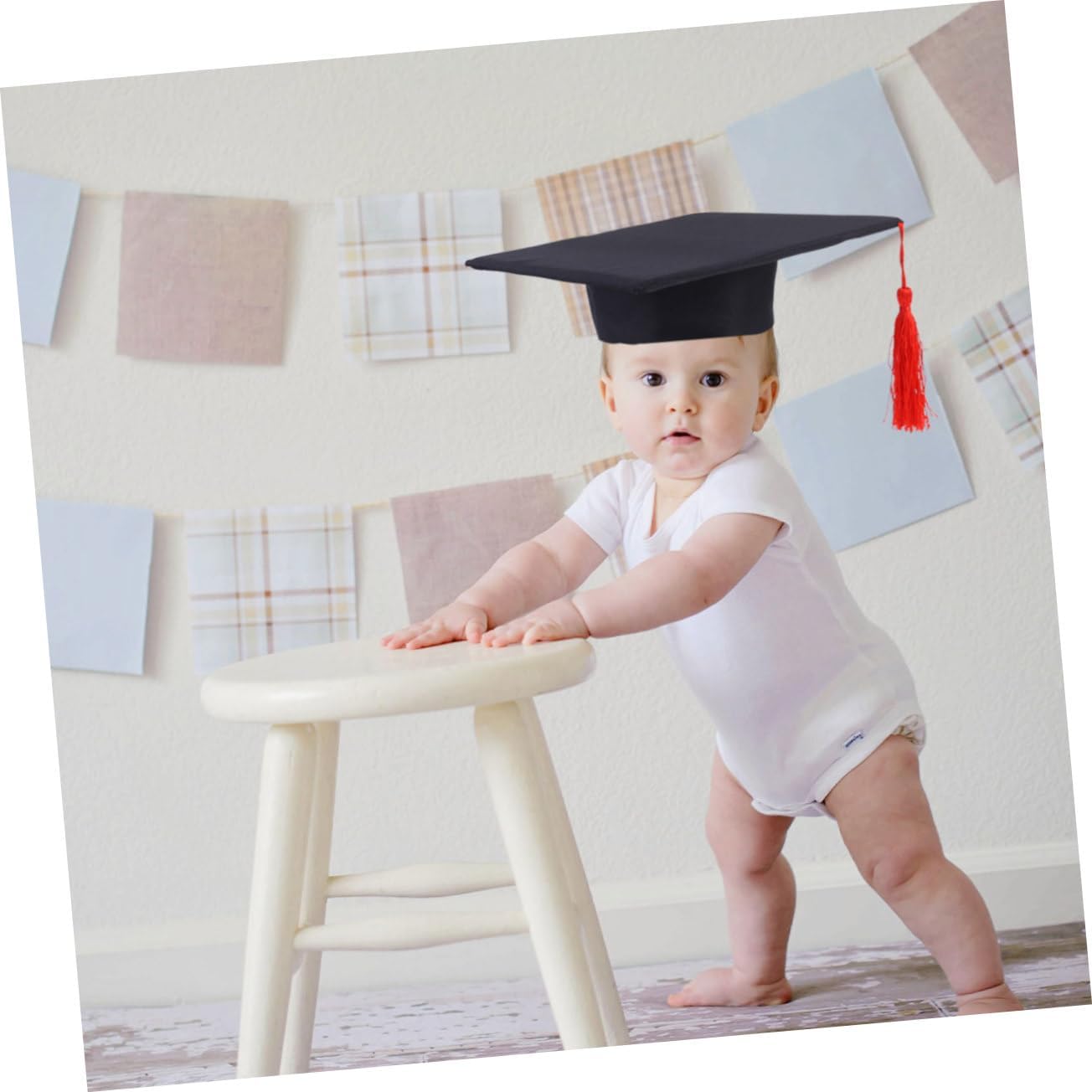 10pcs Newborn Doctor Hat Photography Props Month- Adorable Cosplay Cap for Memorable Photo Shoots Material for Daily Dressing and Photography Sessions