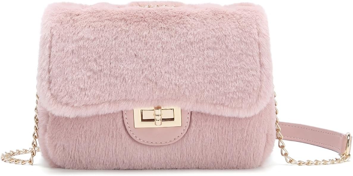Faux Furry Mini Crossbody Shoulder Handbag