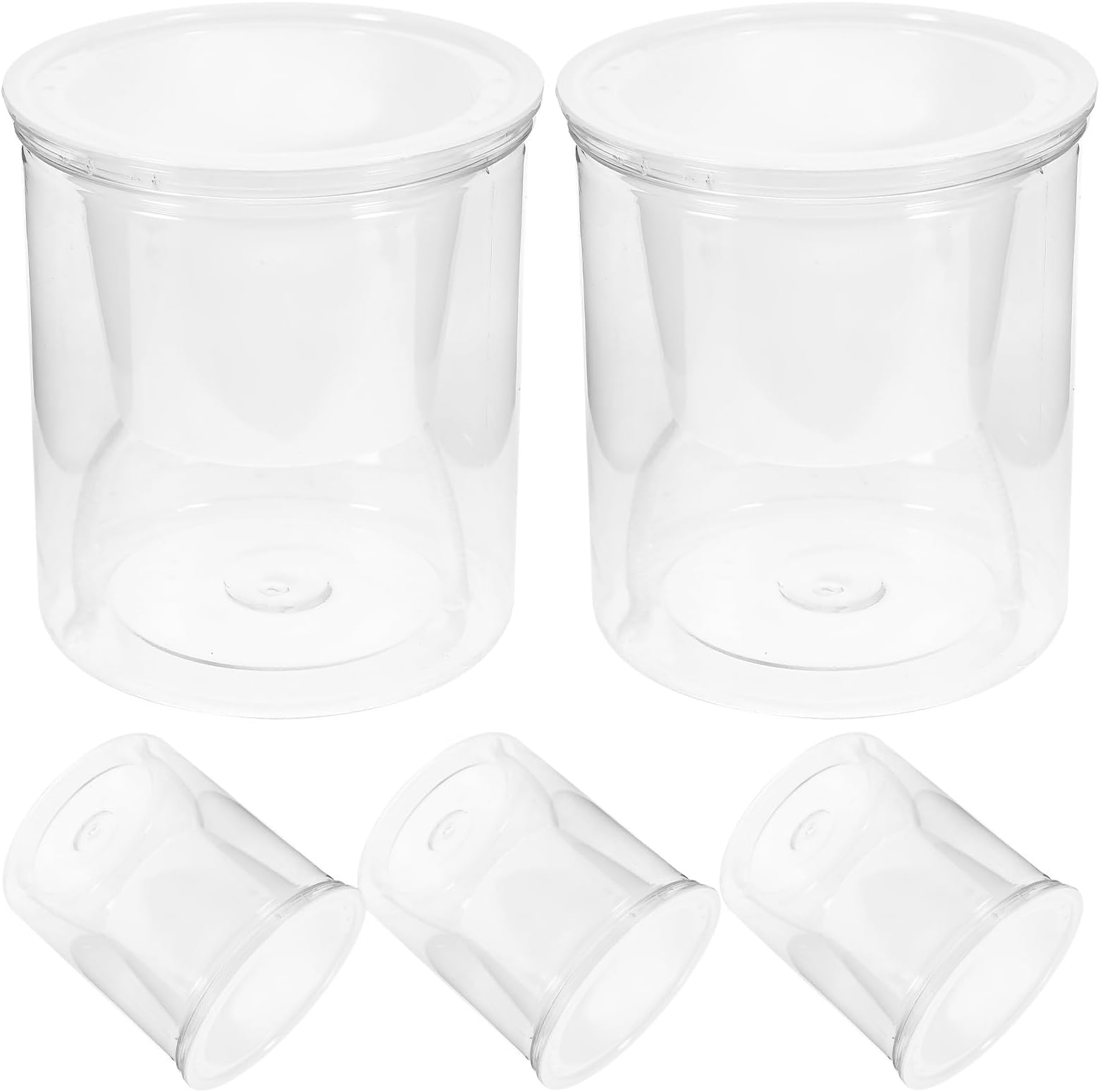 Abaodam 5 Sets Automatic Watering Hydroponic Plastic Planters Self Water Absorption Flower Pots for Indoor and Outdoor Garden Growing