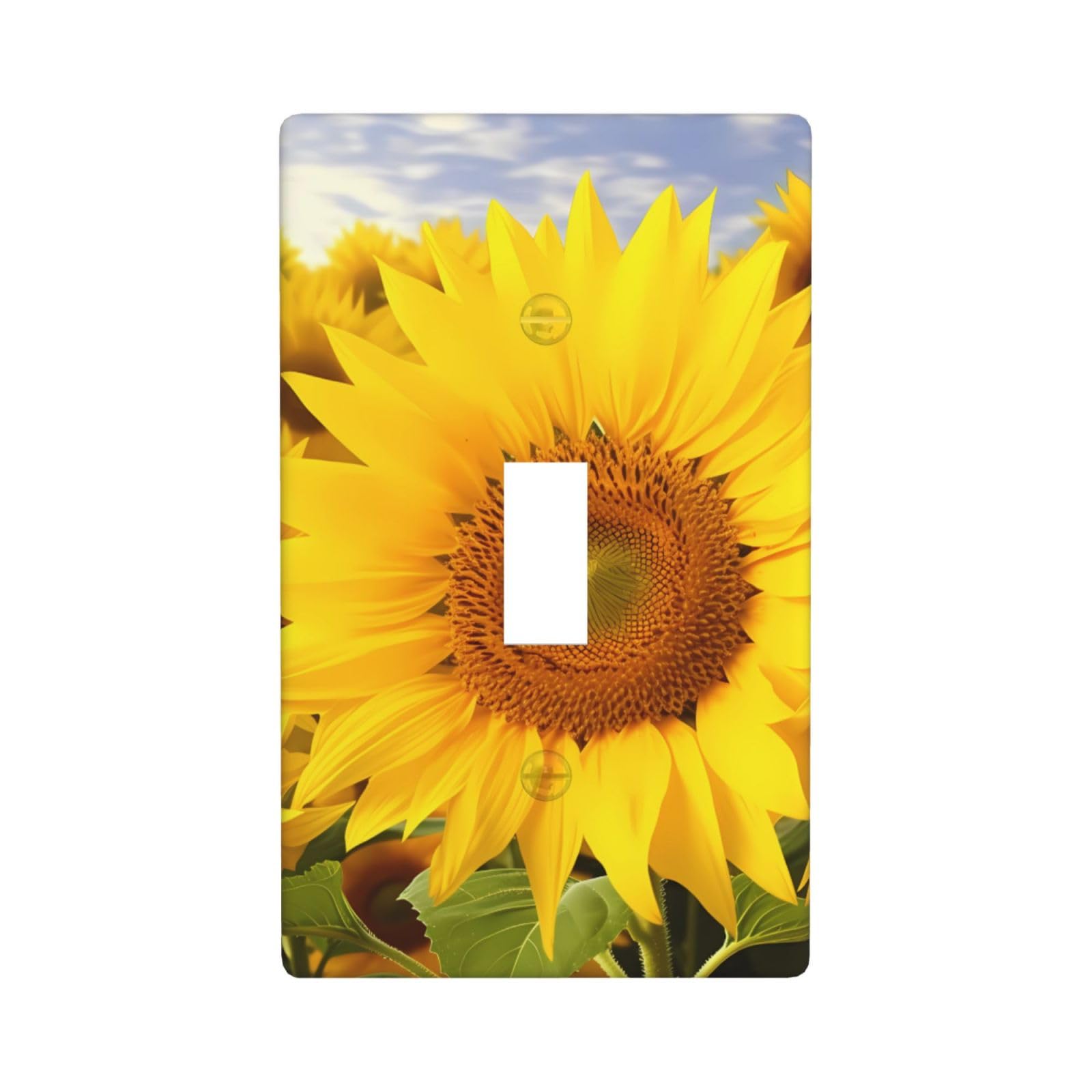 1-Gang Decorator Wall Plate Sunflowers Light Switch Cover Single Toggle Receptacle Outlet Wall Plate 4.5" x 2.8" Wallplate Unbreakable Polycarbonate Outlet Faceplates Covers