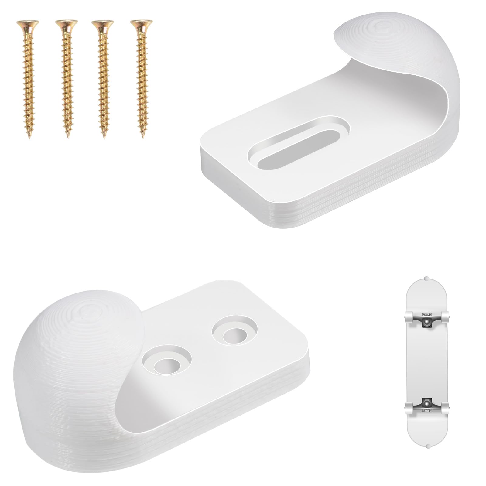 LUAATT Vertical Skateboard Holder,1 Pair Vertical Wall Mount Hanger for Skateboards Deck Display and Storage