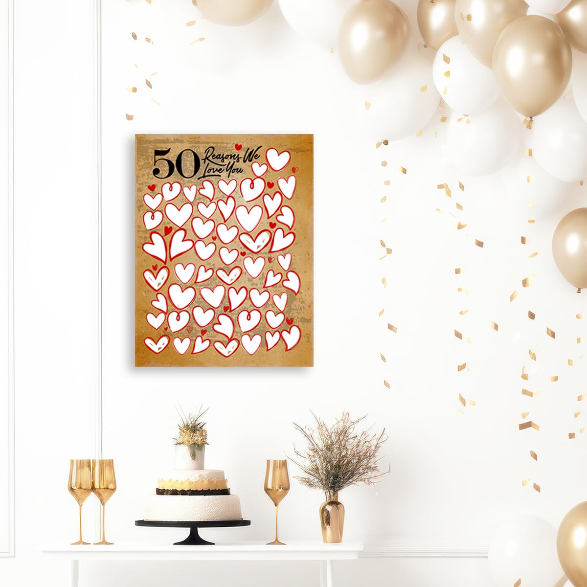 Amazon.com: 50 Reason Why We Love You,50th Birthday Wall Decor