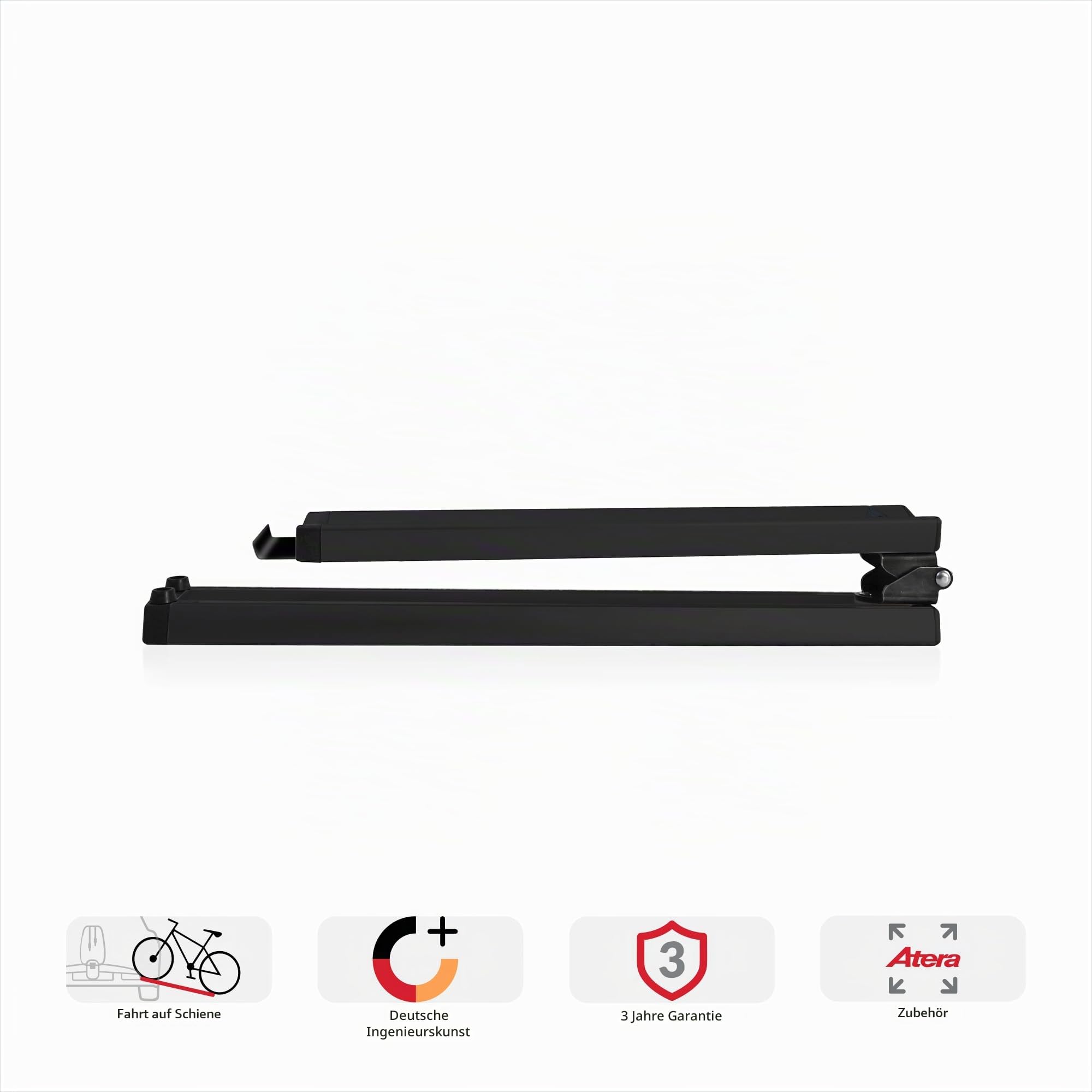 Atera Auffahrschiene für Genio Pro Advanced und Strada Trail 2, schwarz | für Kupplungs-Träger, faltbare Alu-Beladehilfe, Art. Nr. 022787