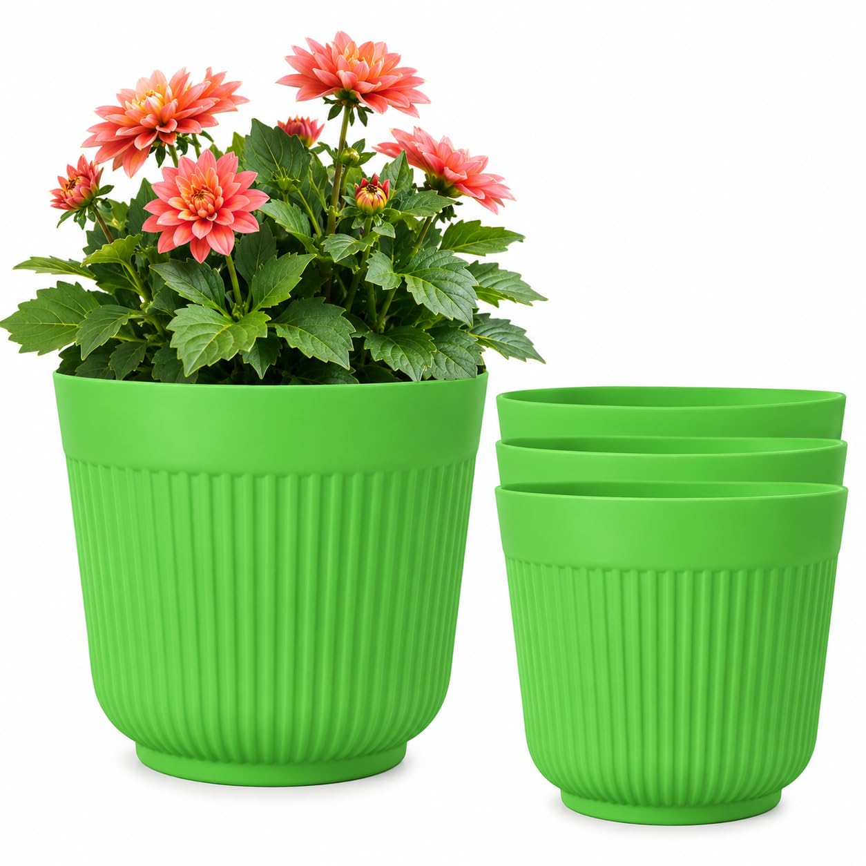 TECHBLAZE 12" Flower Pots - Pack of 8 -6 TECHBLAZE 12" Flower Pots - Pack of 8 -6