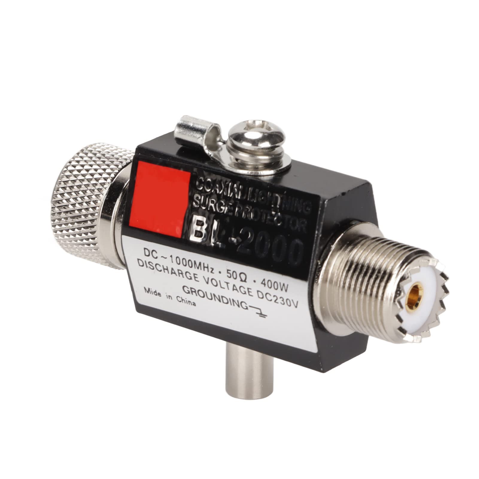 KIMISS Blitzschutz, Koaxial-Ableiter PL259, Buchse auf Stecker, 400 W, Verlustarm, für Elektronikzubehör, Zubehör, Steckdosenleisten, Protektoren, Ableiter für Gebäudeantennen