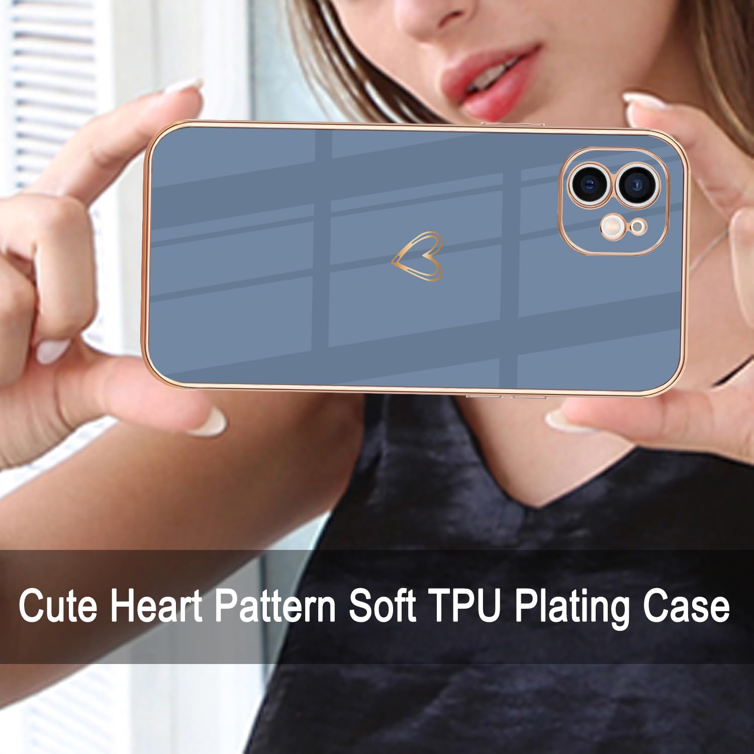 Vauki 2 Pezzi Cover Per IPhone Air, Custodia Con Motivo Cuore, Antiurto