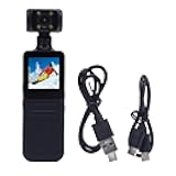 Eujgoov 4K Action Camera, 180 Degree Rotatable Lens with WiFi APP for Outdoor Sports Travel, 40MP Image Resolution 135 Wide Angle View