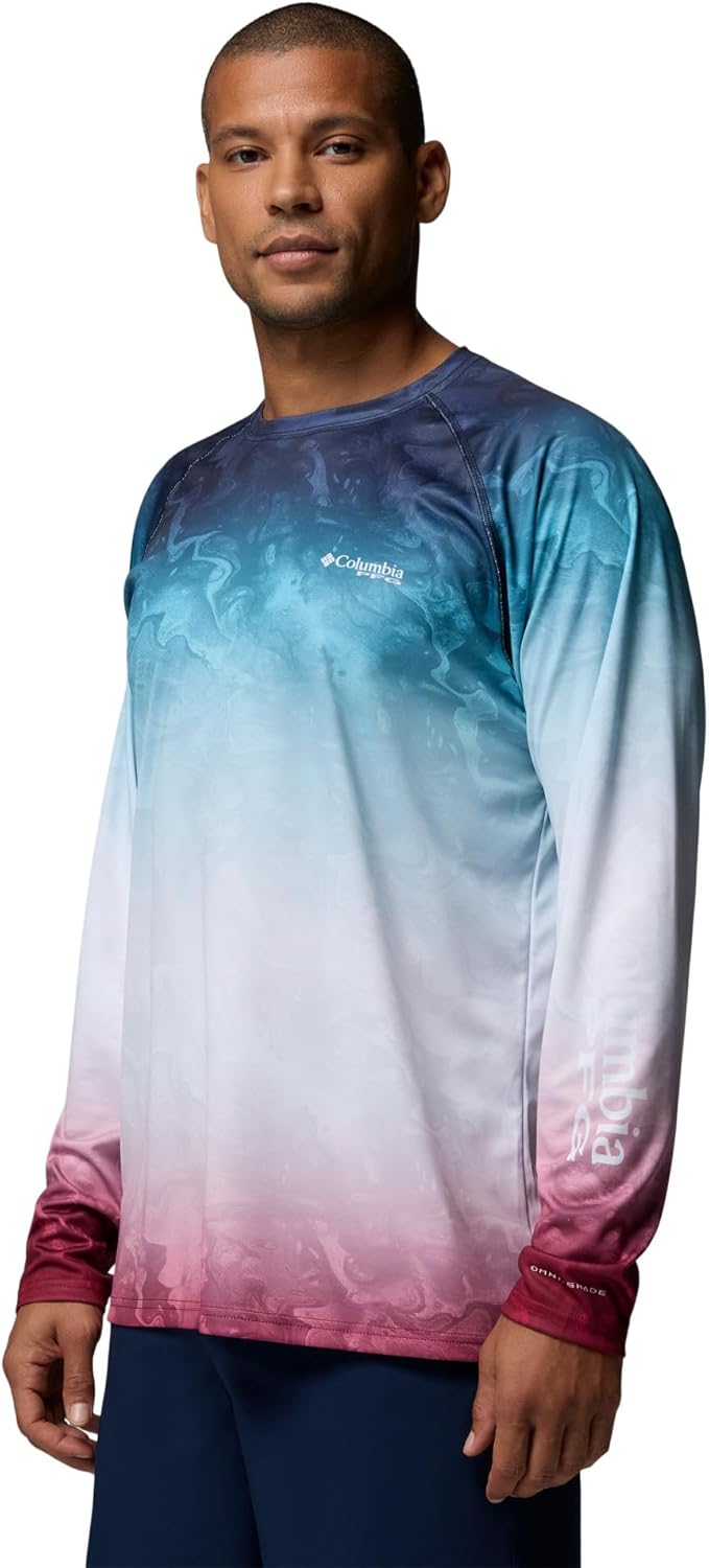 Columbia Men's Super Terminal Tackle PFG Frigate Frenz, Nocturnal Americana Aerial Fade, Large