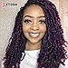 3 Pack Spring Twist Ombre Colors Crochet Braids Synthetic Braiding Hair Extensions Low Temperature Fiber (Beauty Color, Dark&Light Wine)