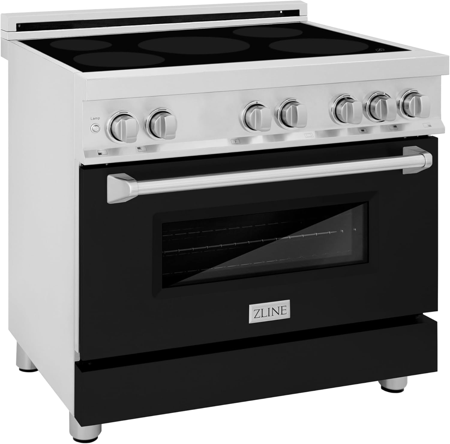 ZLINE 36" 4.6 cu. ft. Induction Range with a 4 Element Stove and Electric Oven in Black Matte (RAIND-BLM-36)