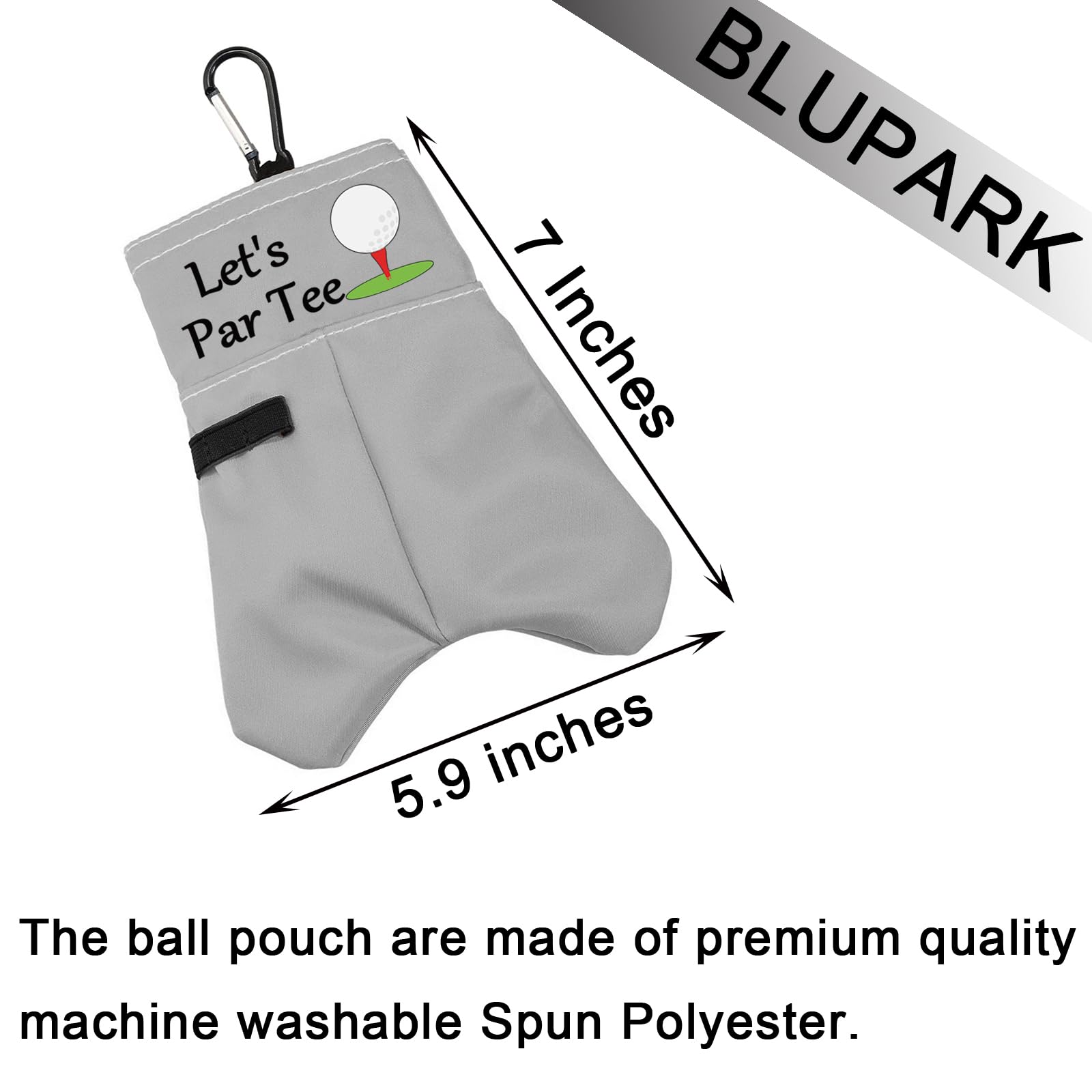 Funny Golf Ball Storage Bag Golf Lover Gift Let's Par Tee Golf Ball Storage Bag for Golfer (Let's Par Tee)