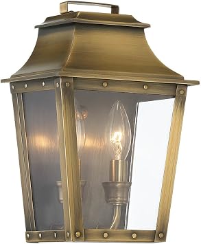 Acclaim Lighting 8423AB Traditional Two Light Outdoor Light Fixture from Coventry Collection in Brass Finish
