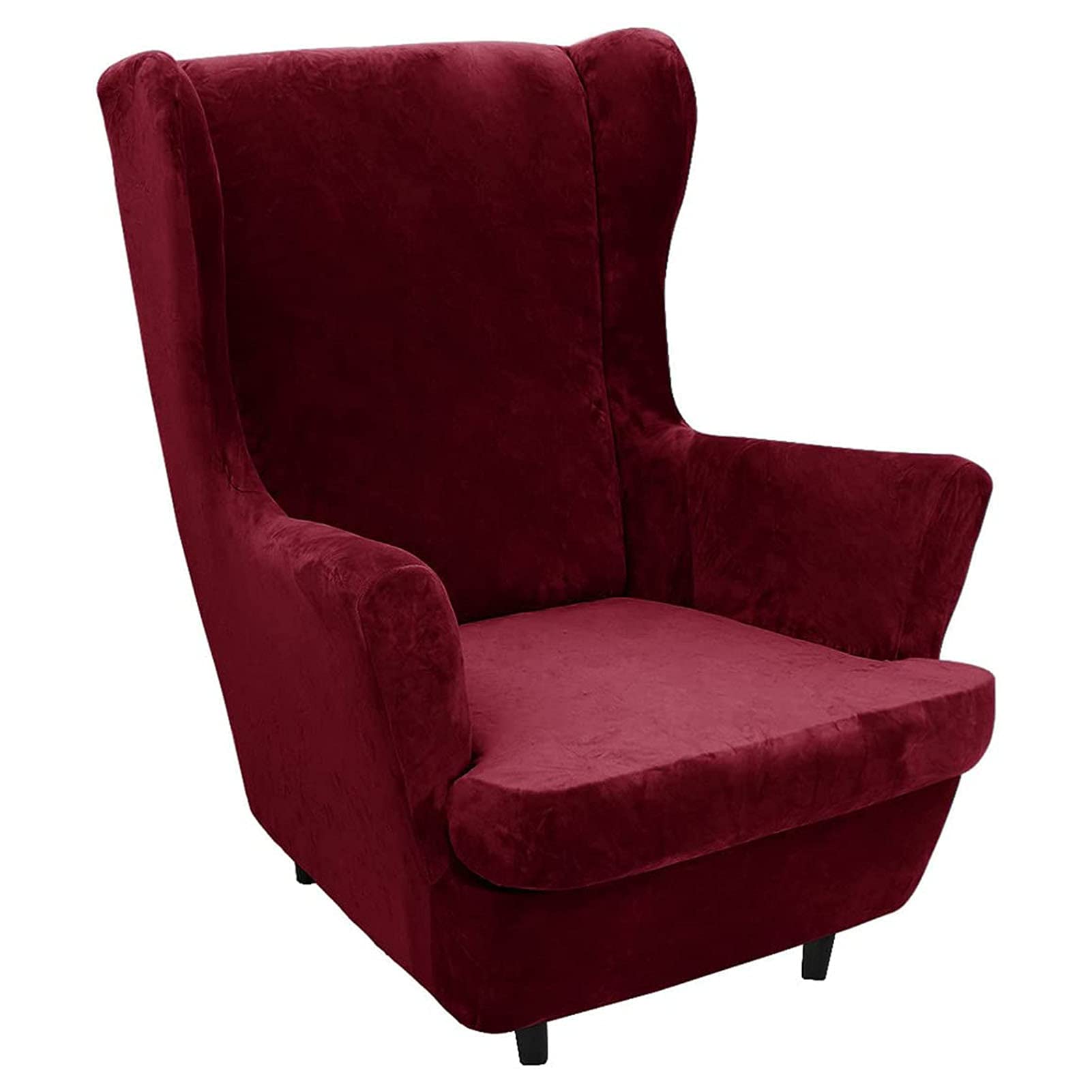 Housse de chaise velours rouge vin pour transformer votre salle à manger lors des repas