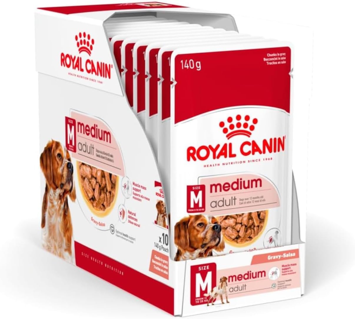 Royal Canin Medium Adult Wet Dog Food Pouches 20 x 140g